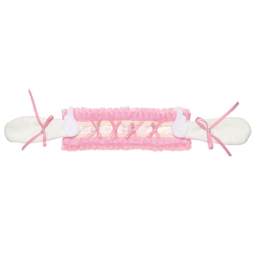 TiaoBug Lolita Haarreif Kaninchenohren Haarband mit Clips für Maid Anime Thematische Party Rosa 4 One Size von TiaoBug