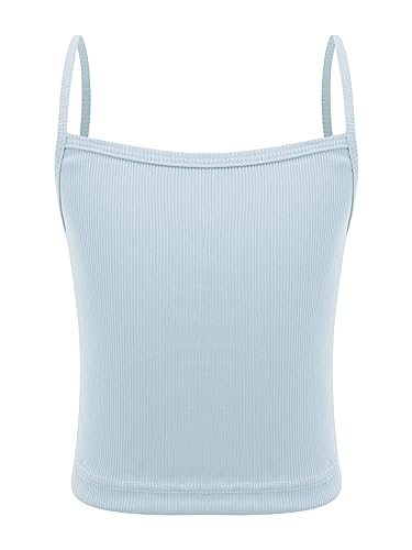 TiaoBug Mädchen Basic Tank Top Spaghettiträger Unterhemd Baumwolle Trägertop Slim Fit Stretch Trägershirts Sommer Oberteile Hellblau A 152-164 TiaoBug Mädchen Basic Tank Top Spaghettiträger Unterhemd Baumwolle Trägertop Slim Fit Stretch Trägershirts Sommer Oberteile Hellblau A 152-164 von TiaoBug