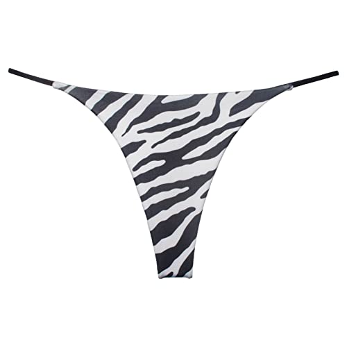 TiaoBug String Tanga Micro Mini String Bikini Slip Erotik Unterwäsche Damen Reizwäsche Dessous Zebra CC XL von TiaoBug