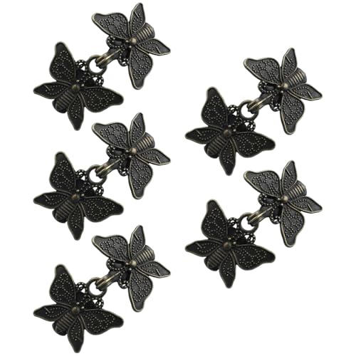 TiaoBug Vintage Schmetterling Pullover Schal Clips Retro Cardigan Kragen Verschluss Hemden Broschen Clips Für Damen Bronze Einheitsgröße von TiaoBug