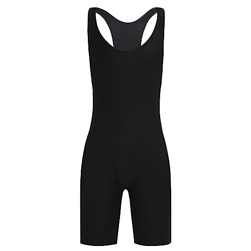 TiaoBug Herren Body Stringer Bodysuit Overall Unterhemd Männer Unterwäsche Enger Anzug mit langem Bein Schwarz L von TiaoBug