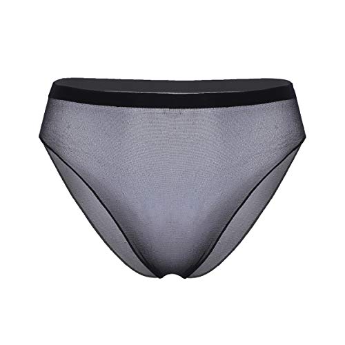 TiaoBug Hipster Pantys Damen erotische Dessous transparent Frauen Schlüpfer Slips Hot Pants Unterhosen Reizwäsche in Strumpfhose Design Schwarz Einheitsgröße von TiaoBug