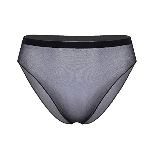 TiaoBug Hipster Pantys Damen erotische Dessous transparent Frauen Schlüpfer Slips Hot Pants Unterhosen Reizwäsche in Strumpfhose Design Schwarz Einheitsgröße von TiaoBug