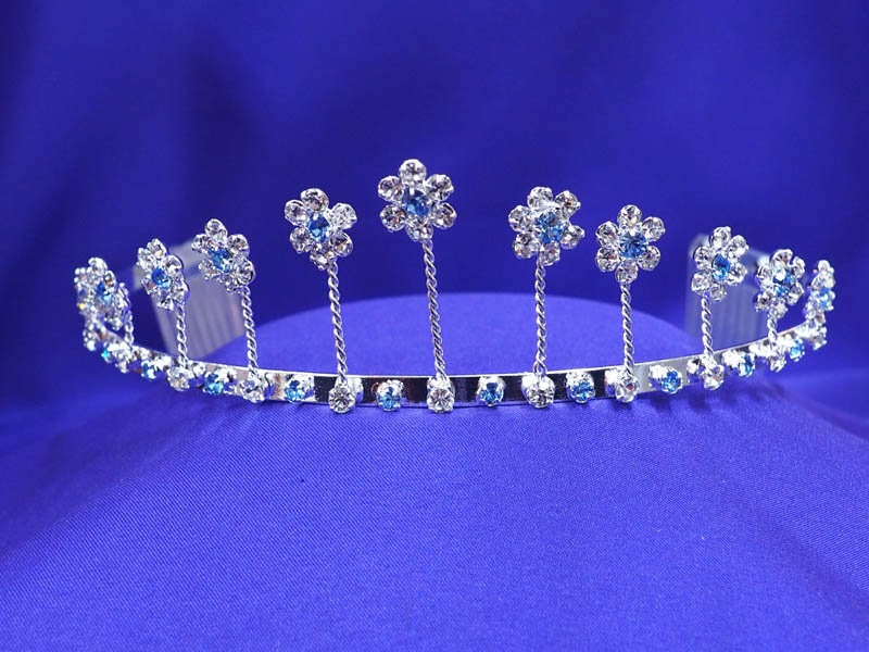 Blauer Saphir Daisy Blume Strass Tiara Hochzeit Prom Blauer Saphir Daisy Blume Strass Tiara Hochzeit Prom von TiaraTown