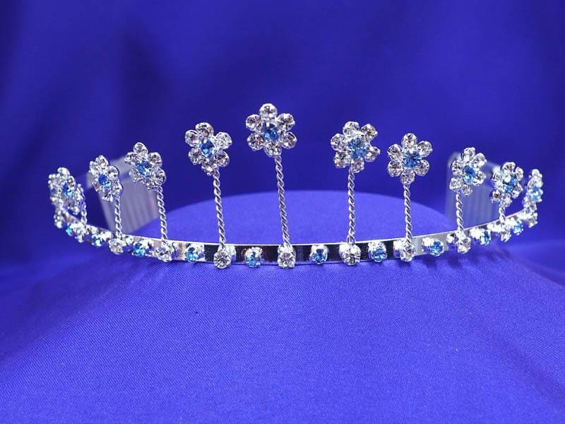 Blauer Saphir Daisy Blume Strass Tiara Hochzeit Prom Blauer Saphir Daisy Blume Strass Tiara Hochzeit Prom von TiaraTown