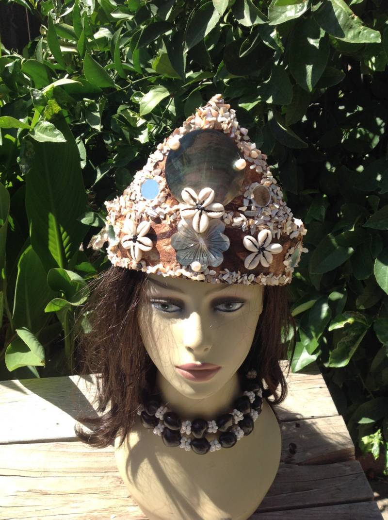Original Tapa Cloth/Ngatu Pale Samoa/Kuiga Or Samoan Princess Headpiece. Vervollkommnen Sie Für Tahiti Und Koch-Inseln Tänzer Alles Alters. Hochzeit von TiareOPatitifa