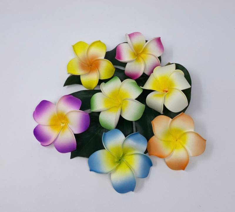 Plumeria/Frangipani Haarspangen Oder Eingewickelte Gummibandblumen..wählen Sie Aus Einer Dieser Farben. Ungefähr 6, 3 - 7, 5 cm von TiareOPatitifa