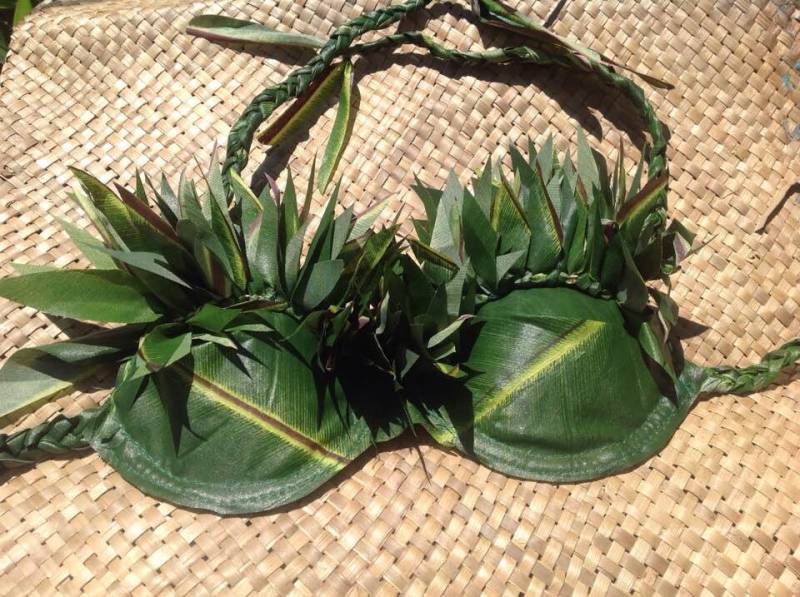 Tahitian & Koch-Inseln Seidenblatt Bh-Oberteil. Perfekt Für Kinder Und Erwachsene von TiareOPatitifa