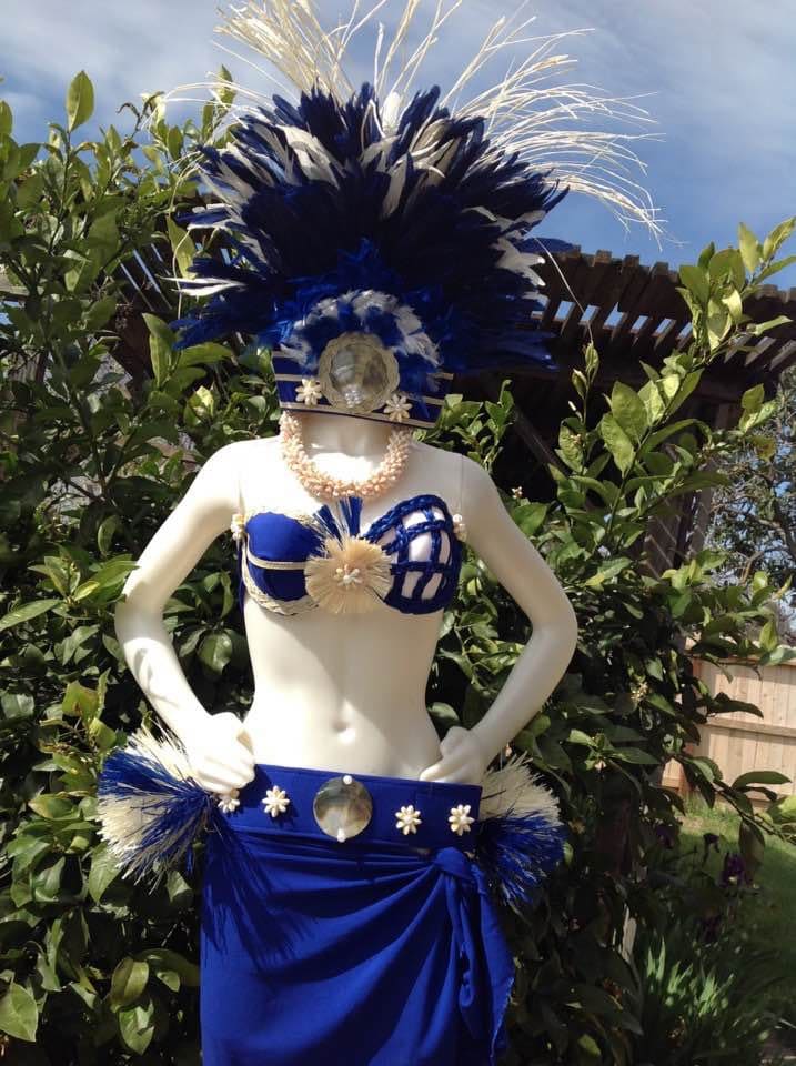 Te Moana Uliuli Set. Tahitian & Kochinseln/Rarotongan Kopfschmuck Und Bh Set .. Perfekt Für Jedes Alter von TiareOPatitifa