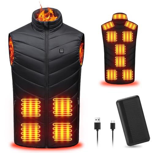 Tiazhan Beheizbare Weste, mit Powerbank, Leichte und Wiederaufladbare Heizjacke, Intelligente Heizjacke, Beheizbare Weste Herren, für Männer und Frauen Tiazhan Beheizbare Weste, mit Powerbank, Leichte und Wiederaufladbare Heizjacke, Intelligente Heizjacke, Beheizbare Weste Herren, für Männer und Frauen von Tiazhan