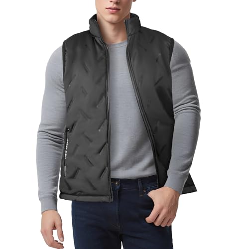 Tiazhan Beheizbare Weste für Damen und Herren, mit Dickem Lammfellfutter, Winddicht, strapazierfähig, leicht und warm für Winteraktivitäten im Freien – M (Ohne Batterien) von Tiazhan