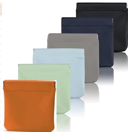 Tibapla 6 Stück Kosmetiktasche Klein Wasserdicht Kosmetiktasche Schminktasche Damen Mini Make up Tasche Tragbare Ohne Reißverschluss Mini Tasche für Kosmetik Kopfhörer Schmuck, 11 x 12cm (Klassisch 2) von Tibapla