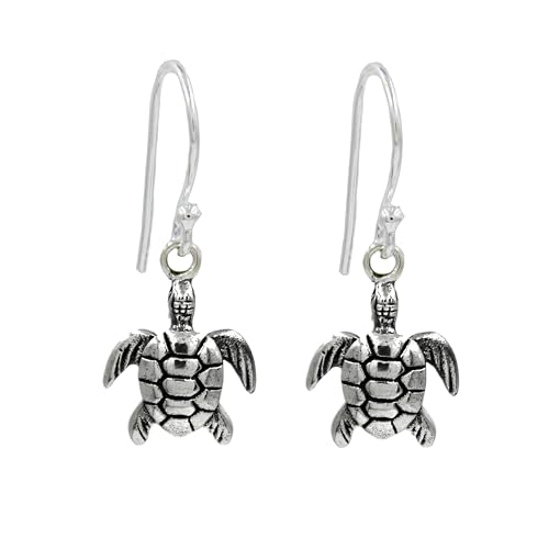 925 Sterling Silber Stern Fisch Design Drop Dangle Ohrring für Frauen, authentische ethnische Stammes-Boho-Stil feine handgemachte einzigartige moderne Mode Ohrring, Party Geschenk Schmuck von Frauen von Tibetan Silver