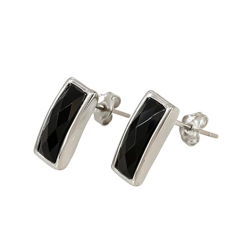 925 Sterling Silber Tropfen Schwarzer Onyx Edelstein Handgefertigte Modeschmuck Ohrringe für Damen Zeitgenössisches Design Lang 925 Sterling Silber Tropfen Schwarzer Onyx Edelstein Handgefertigte Modeschmuck Ohrringe für Damen Zeitgenössisches Design Lang von Tibetan Silver