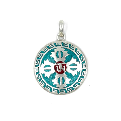 Doppel-Dorje-Amulett für Damen und Herren – Tibetischer Boho-Anhänger mit Türkis – Handgefertigter Spiritueller Schmuck – Dezember-Geburtsstein – Geschenkidee Doppel-Dorje-Amulett für Damen und Herren – Tibetischer Boho-Anhänger mit Türkis – Handgefertigter Spiritueller Schmuck – Dezember-Geburtsstein – Geschenkidee von Tibetan Silver