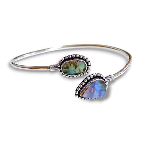 Tibetan Silver Echte Abalone shell Edelstein Armband für Frauen, versilbert authentischen handgemachten Mode schmuck, Geschenk Party Boho Designer Manschettenarmband Tibetan Silver Echte Abalone shell Edelstein Armband für Frauen, versilbert authentischen handgemachten Mode schmuck, Geschenk Party Boho Designer Manschettenarmband von Tibetan Silver
