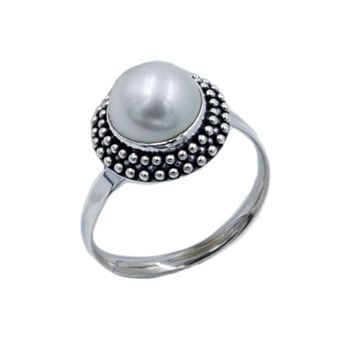 Natürlich Perle Edelstein Echtem 925 Sterling Silber Verstellbarer Fingerringe Für Damen, Einzigartiger Ethnisch Stammes- Fein Filigran Handgefertigter Besondere Designer Mode Moderne Partei Schmuck Natürlich Perle Edelstein Echtem 925 Sterling Silber Verstellbarer Fingerringe Für Damen, Einzigartiger Ethnisch Stammes- Fein Filigran Handgefertigter Besondere Designer Mode Moderne Partei Schmuck von Tibetan Silver