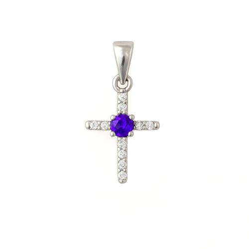Kreuzanhänger für Damen – 925er Sterlingsilber mit Amethyst – Spiritueller Statement-Schmuck – Eleganter Damenschmuck – Geschenkidee von Tibetan Silver
