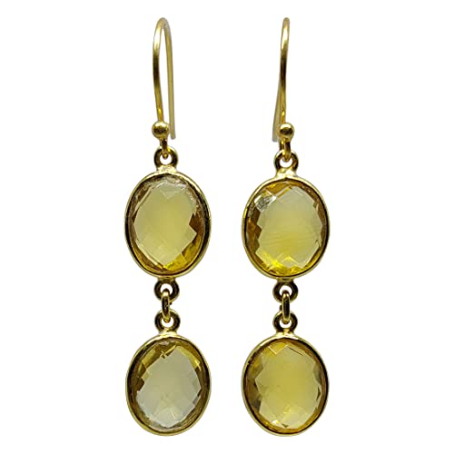 Wunderschöner Citrin Edelstein Einzigartig Designer Tropfen ohrring für Damen 18 karät Gelbgold über 925 Sterling silber Handgefertigt modern Party Ohrring Schmuck Wunderschöner Citrin Edelstein Einzigartig Designer Tropfen ohrring für Damen 18 karät Gelbgold über 925 Sterling silber Handgefertigt modern Party Ohrring Schmuck von Tibetan Silver