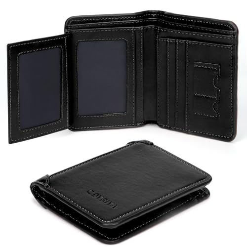 Tibimon Portemonnaie Herren Klein, Portmonee Herren Slim mit 9 Kartenfächer Wallet und 2 Transparente Fächer für Fotos oder Führerscheine Portemonnaie Herren Klein mit Münzfach Querformat (Schwarz) Tibimon Portemonnaie Herren Klein, Portmonee Herren Slim mit 9 Kartenfächer Wallet und 2 Transparente Fächer für Fotos oder Führerscheine Portemonnaie Herren Klein mit Münzfach Querformat (Schwarz) von Tibimon