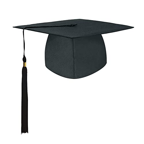 Tibroni Bachelor Hut Doktorhut Graduation Hat Absolventenhut in Schwarz, Graduation Cap, Abschluss Master Hut, Abitur 2024 Geschenke für Abschlussfeiern vom Studium, Universität, Hochschule, Abitur von Tibroni