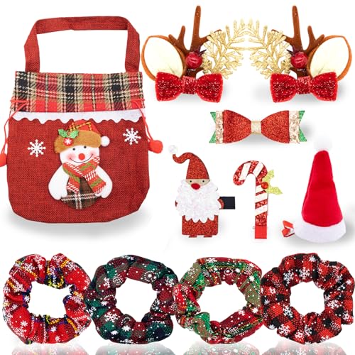 11 Stück Weihnachten Haarschmuck für Frauen Mädchen, Haarspangen Haarschmuck Weihnachten, Haarclips Weihnachten Elastic Bobbles Haarbänder Weihnachten Haargummis für Festival Geschenke Armband 11 Stück Weihnachten Haarschmuck für Frauen Mädchen, Haarspangen Haarschmuck Weihnachten, Haarclips Weihnachten Elastic Bobbles Haarbänder Weihnachten Haargummis für Festival Geschenke Armband von TiciKim
