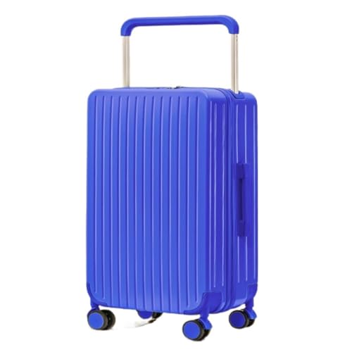 TidTop Reisekoffer Breites Trolley-Gepäck, Damen-Universal-Radgepäck, Großhandel, 20-Zoll-Passwort-Box, ausgewählte Herrentaschen Trolley (Color : Blue, Size : 24) von TidTop