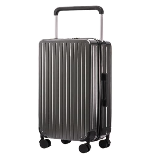 TidTop Reisekoffer Breites Trolley-Gepäck, Damen-Universal-Radgepäck, Großhandel, 20-Zoll-Passwort-Box, ausgewählte Herrentaschen Trolley (Color : Gray, Size : 20) von TidTop