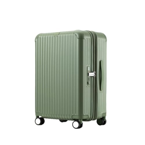TidTop Reisekoffer Gepäck, erweiterbarer Koffer, Trolley-Koffer for Herren und Damen, Boarding-Koffer, Lederkoffer Trolley (Color : Green, Size : 20) von TidTop