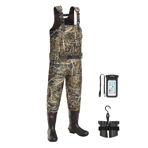 TIDEWE Wathose, Jagd-Wathose für Herren, mit 800 g Isolierung, wasserdicht, Neopren, Camouflage, Stiefelfuß-Wathose TIDEWE Wathose, Jagd-Wathose für Herren, mit 800 g Isolierung, wasserdicht, Neopren, Camouflage, Stiefelfuß-Wathose von TideWe