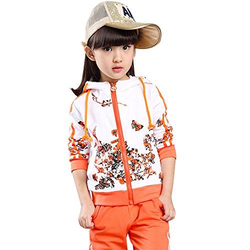 TIDECC Mädchen Trainingsanzug, Orange von Tidecc