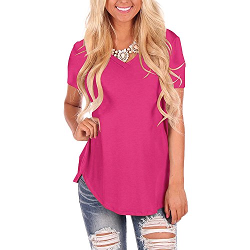 Tidecc Damen T-Shirt Gr. Etikett XXX-Large(42), hot pink von Tidecc