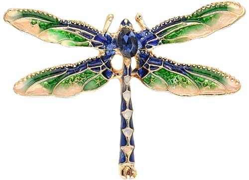 Tidefire Insekt Brosche Kristall Biene Brosche Libelle Brosche Schmetterling Brosche Pin Strass Tier Anstecknadel für Damen (46661 Grün) von Tidefire