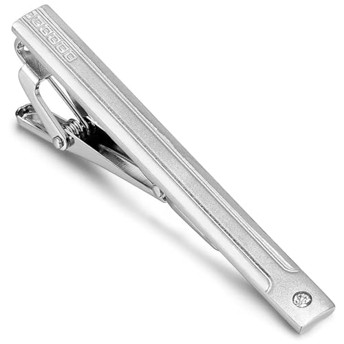 Tidefire Krawattenklammern für Männer Business Krawattenklammer Personalisierte Krawattenklammer Pin Kurzer Stil Krawattenklammern Krawattenspange (Silber 3) von Tidefire