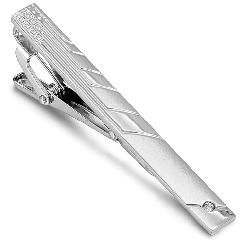 Tidefire Krawattenklammern für Männer Business Krawattenklammer Personalisierte Krawattenklammer Pin Kurzer Stil Krawattenklammern Krawattenspange (Silber 5) von Tidefire
