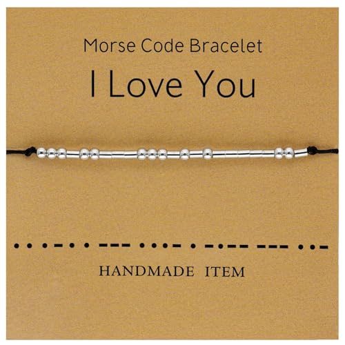 Tidefire Morsecode Armbänder für Frauen Männer Geheime Armreif Freundschaft Armband mit (MS009 Ich liebe dich) von Tidefire