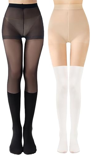 Tidefire Oberschenkel Strumpfhosen High Long Stocking Strapsstrumpfhose Socke für Damen (Kurz+52) von Tidefire