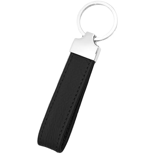 Tidero Schlüsselanhänger Leder "Oslo" | Geschenk Weihnachten Jahrestag Geburtstag Männer Frauen | 100% Handmade in Germany - Schwarz von Tidero