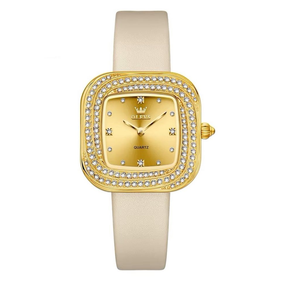 Tidy Quarzuhr Damenuhr – Quadratisches Design mit Strass von Tidy