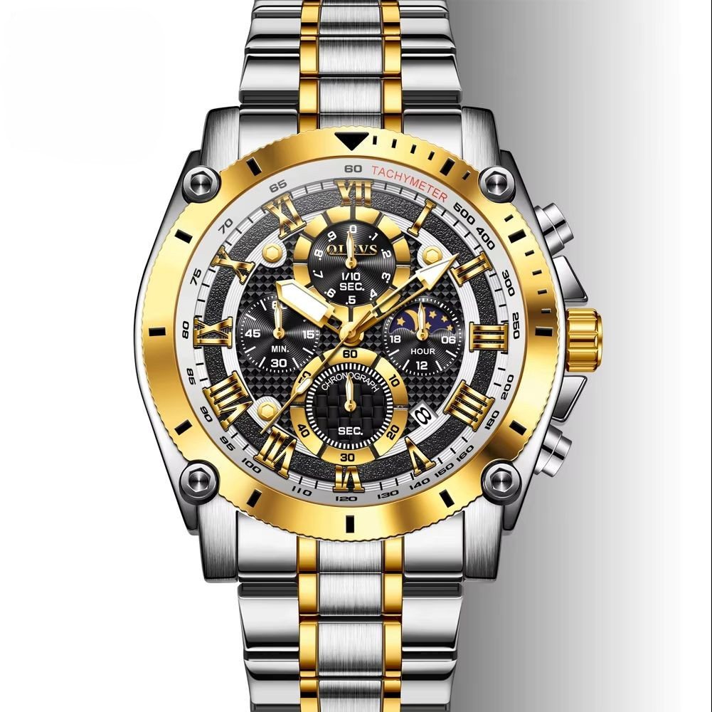 Tidy Quarzuhr Herrenuhr Modischer Chronograph mit Tag-Nacht Anzeige von Tidy