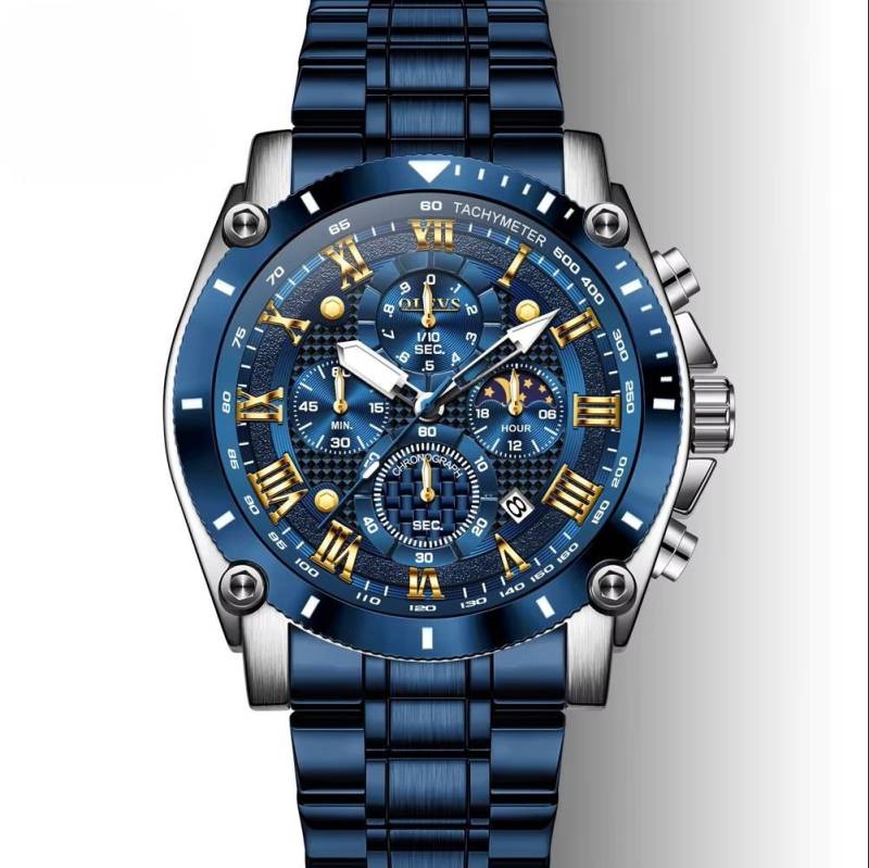 Tidy Quarzuhr Herrenuhr Modischer Chronograph mit Tag-Nacht Anzeige von Tidy