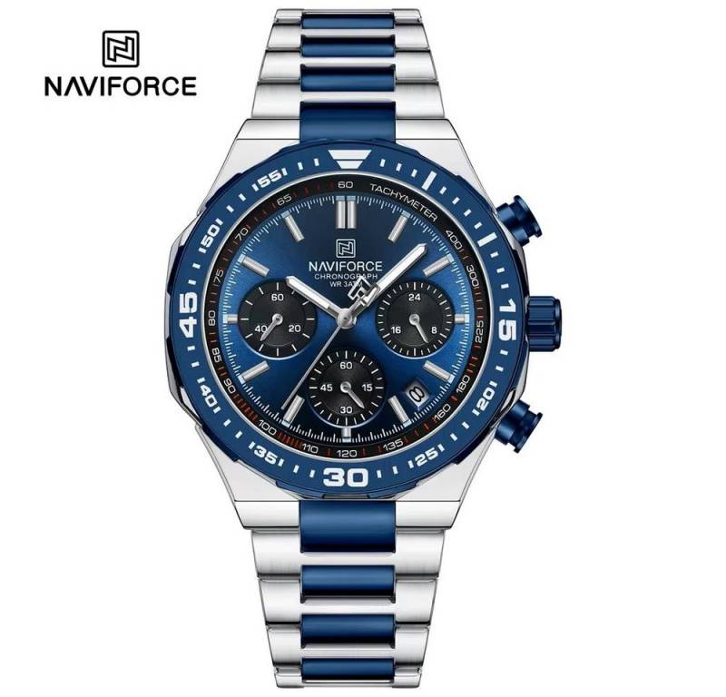 Tidy Quarzuhr NF 8049 Herrenuhr Bicolor Chronograph Quarz Sport NF 8049 von Tidy