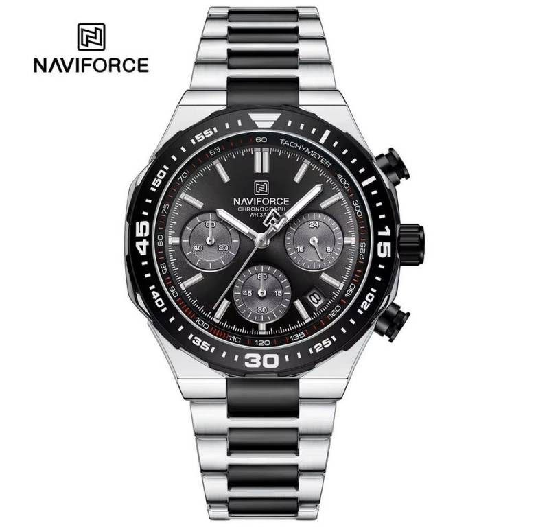 Tidy Quarzuhr NF 8049 Herrenuhr Bicolor Chronograph Quarz Sport NF 8049 von Tidy