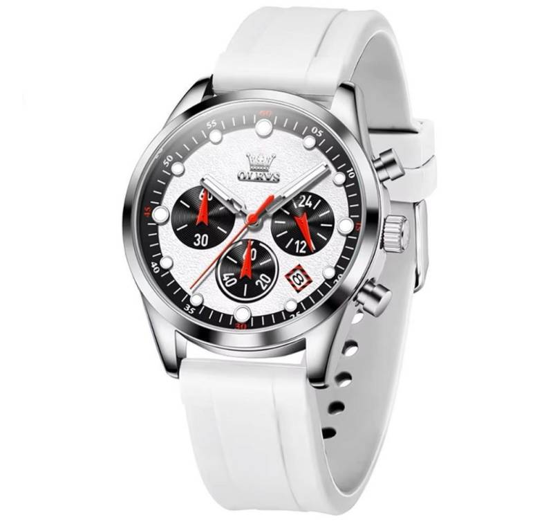 Tidy Quarzuhr Sportliche Herren-Chronographuhr mit Silikonarmband von Tidy