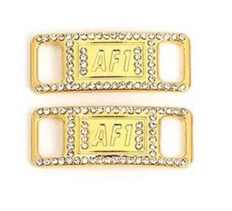 Tidy Schnürsenkel Metall Lace Locks Schnallen für Schnürsenkel Strass AF1 2 Paar von Tidy