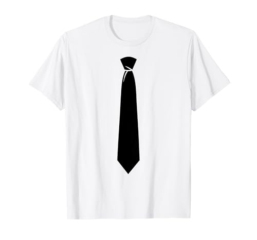 Schwarze Krawatte Kostüm Hemd Erwachsene Männer Frauen Kinder Krawatte Kostüm T-Shirt von Tie Costume Shirts