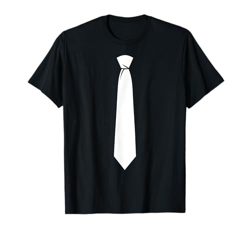 Weiße Krawatte Kostüm Hemd Erwachsene Männer Frauen Kinder Krawatte Kostüm T-Shirt von Tie Costume Shirts