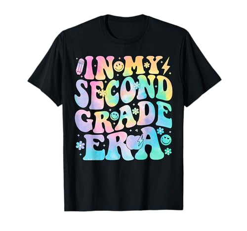 In My Second Grade Era Girl Tie Dye 2. Klasse Zurück zur Schule T-Shirt von Tie Dye Back to School In My Grade Era Teacher Tee