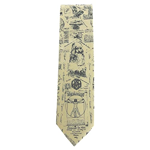 Tie Studio Krawatte mit LEONARDO DA VINCI Design - Herren, Multi von The Tie Studio