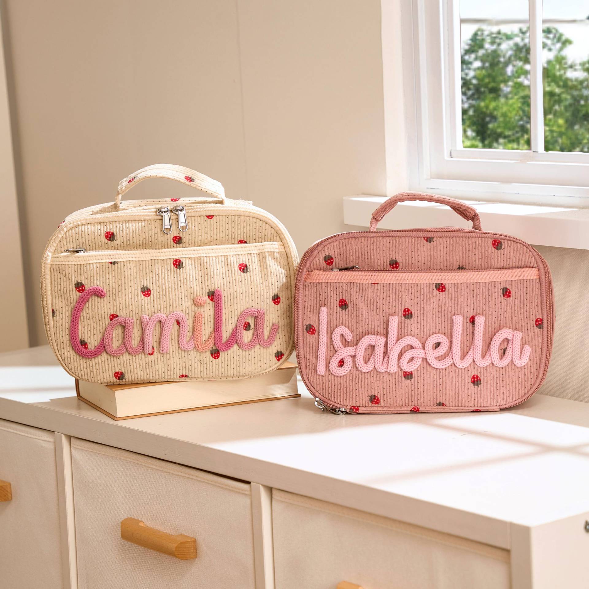 Personalisierte Kinder Lunch Tasche Handgewebte Baumwolle Schule Lunchbox von TieDapperStudio